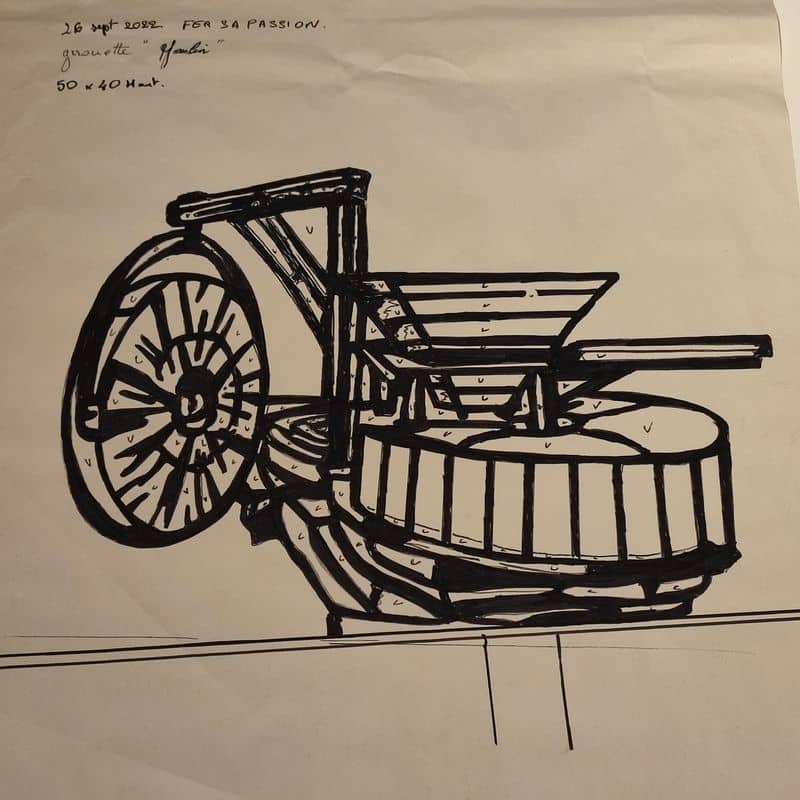 Ce dessin d'un gabarit de moulin est nécessaire pour la bonne fabrication d'une girouette digne de ce nom !